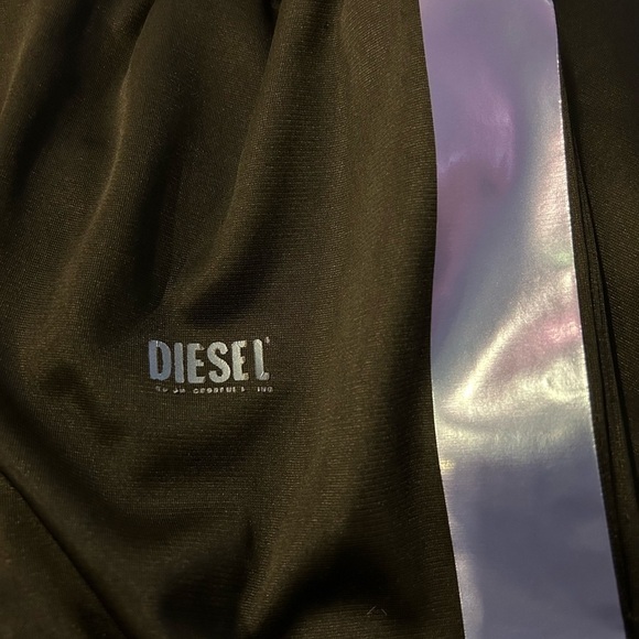 Diesel P-rozyn Black Trousers Side Stripe Tracksuit Bottoms In Sz S - Picture 8 of 11